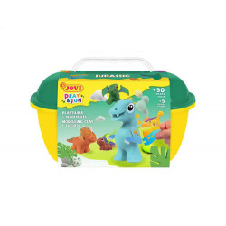 JUEGO JOVI PLAY&FUN PLASTILINA COFRE JURASSIC