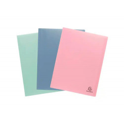CARPETA EXACOMPTA AUTENTIK ESCAPARATE 40 FUNDAS DIN A4 POLIPROPILENO RECICLADO COLORES SURTIDOS