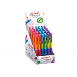 BOLIGRAFO ALPINO FIRST TINTA GEL AZUL EXPOSITOR DE 20 UNIDADES COLORES SURTIDOS