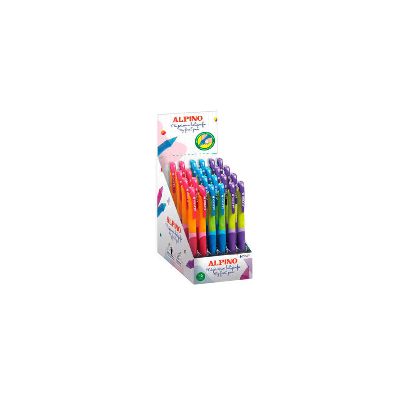 BOLIGRAFO ALPINO FIRST TINTA GEL AZUL EXPOSITOR DE 20 UNIDADES COLORES SURTIDOS
