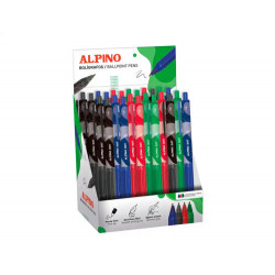 BOLIGRAFO ALPINO DOT TINTA ACEITE EXPOSITOR DE 24 UNIDADES COLORES SURTIDOS
