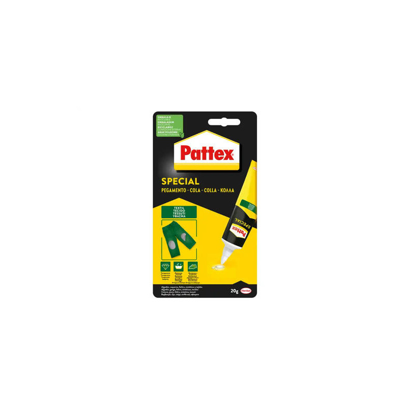 PEGAMENTO PATTEX ESPECIAL TEXTIL BOTE DE 20 GR