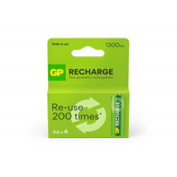 PILA GP RECARGABLE AA 1300 MAH BLISTER DE 4 UNIDADES