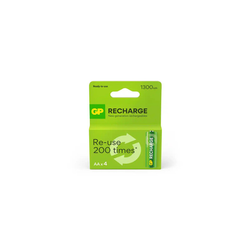 PILA GP RECARGABLE AA 1300 MAH BLISTER DE 4 UNIDADES