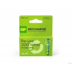 PILA GP RECARGABLE AA 2100 MAH BLISTER DE 4 UNIDADES