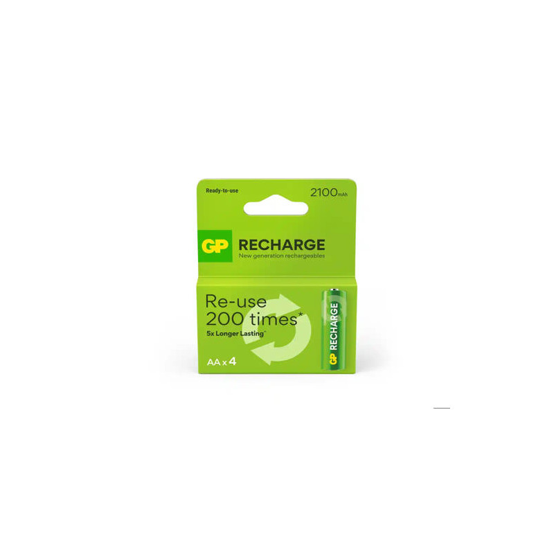 PILA GP RECARGABLE AA 2100 MAH BLISTER DE 4 UNIDADES