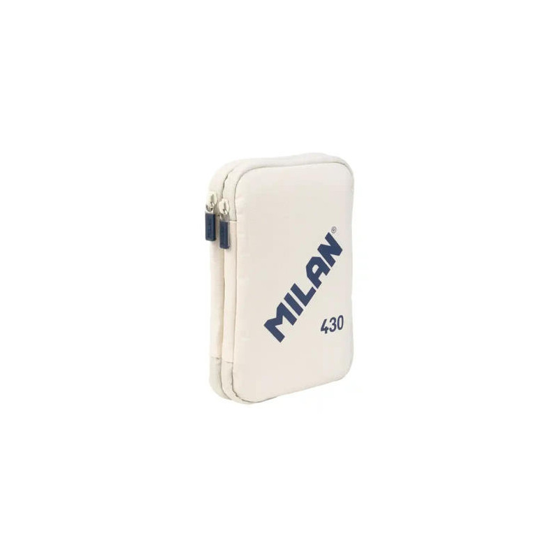 PLUMIER ESCOLAR MILAN 430 SINCE 1918 DOBLE CON ACCESORIOS COLOR BEIG 195X50X130 MM