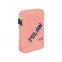 PLUMIER ESCOLAR MILAN 430 SINCE 1918 DOBLE CON ACCESORIOS COLOR ROSA 195X50X130 MM