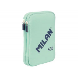PLUMIER ESCOLAR MILAN 430 SINCE 1918 DOBLE CON ACCESORIOS COLOR VERDE 195X50X130 MM