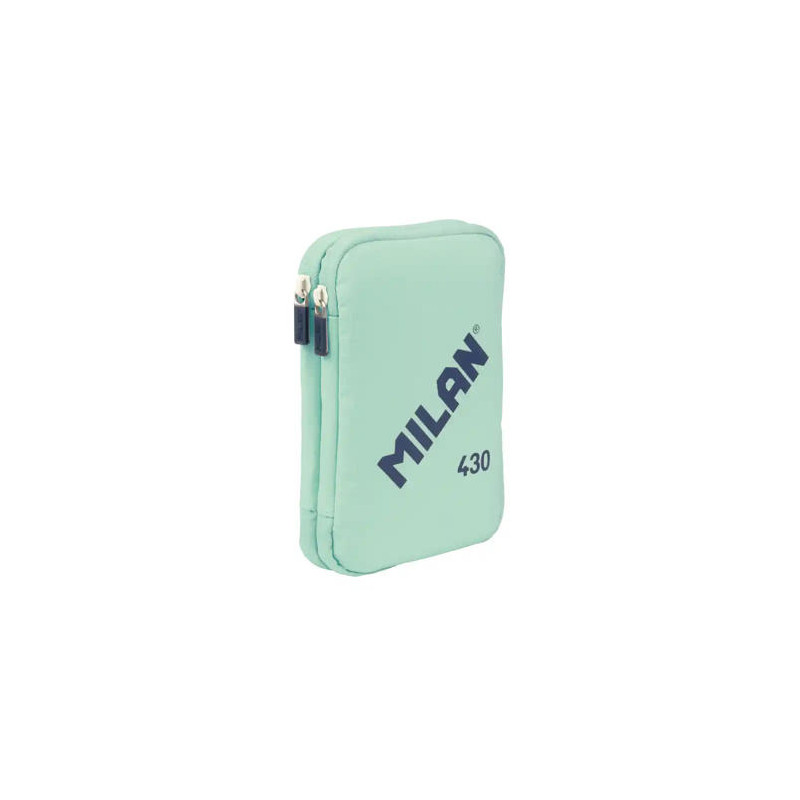 PLUMIER ESCOLAR MILAN 430 SINCE 1918 DOBLE CON ACCESORIOS COLOR VERDE 195X50X130 MM