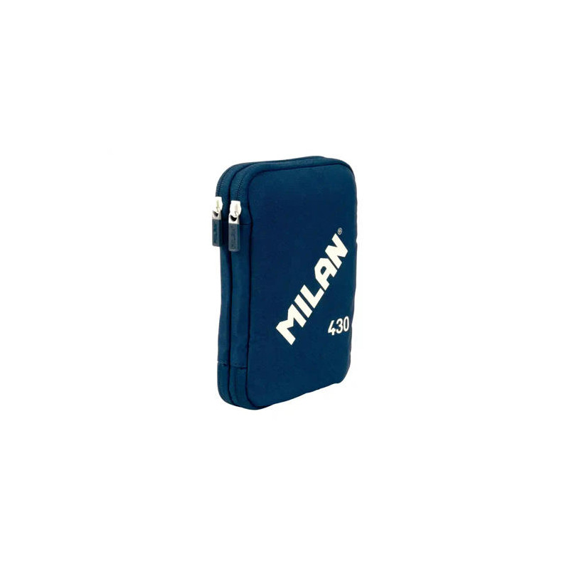 PLUMIER ESCOLAR MILAN 430 SINCE 1918 DOBLE CON ACCESORIOS COLOR AZUL 195X50X130 MM