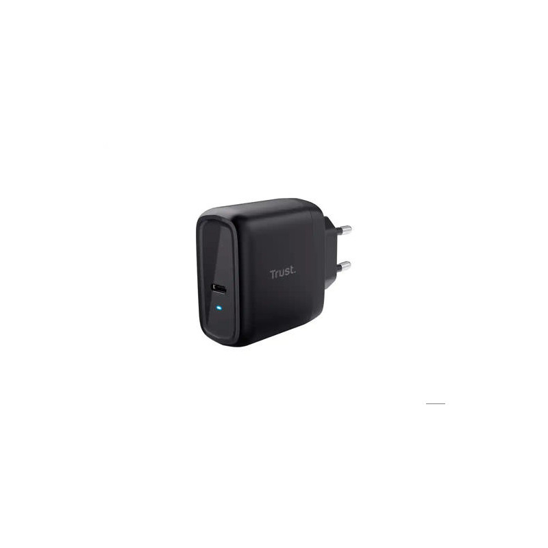 CARGADOR UNIVERSAL TRUST MAXO DE PARED 65W USB-C COLOR NEGRO