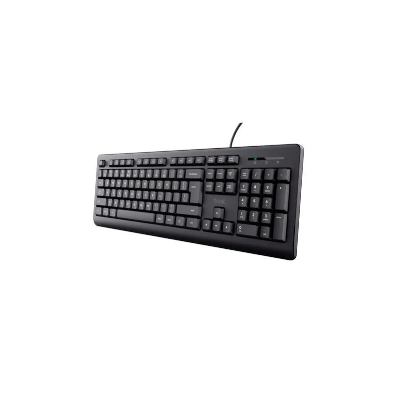 TECLADO TRUST TK-150 USB 2.0 CON CABLE LONGITUD 180 CM COLOR NEGRO