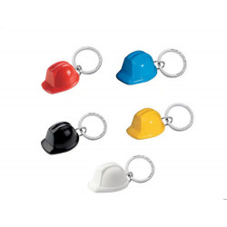 LLAVERO CASCO DE SEGURIDAD ACRILICO RECICLADO PACK DE 5 UNIDADES COLORES SURTIDOS