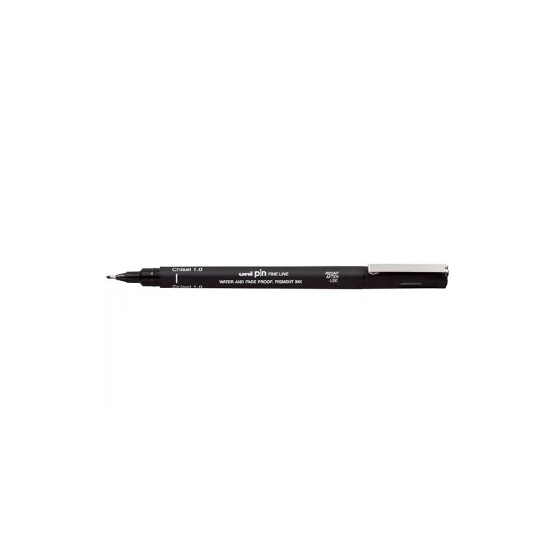 ROTULADOR UNIBALL PIN CALIBRADO PUNTA BISELADA 1 MM COLOR NEGRO