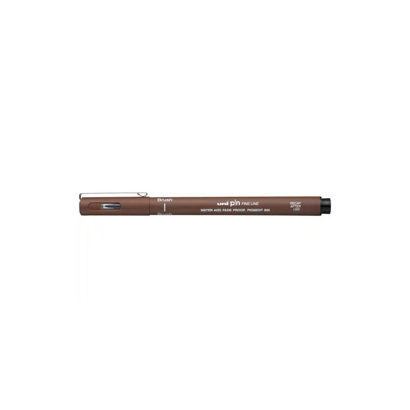ROTULADOR UNIBALL PIN BR-200 PUNTA DE PINCEL FINO SEPIA