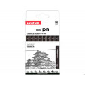 ROTULADOR UNIBALL PIN CALIBRADO MICROMETRICO CLASICO I COLOR NEGRO BLISTER DE 8 UNIDADES