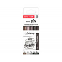 ROTULADOR UNIBALL PIN LETTERING BLISTER DE 5 UNIDADES COLORES SURTIDOS