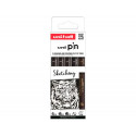 ROTULADOR UNIBALL PIN SKETCHING COLOR NEGRO BLISTER DE 5 UNIDADES