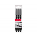 ROTULADOR UNIBALL PIN CALIBRADO MICROMETRICO COLOR NEGRO BLISTER DE 3 UNIDADES