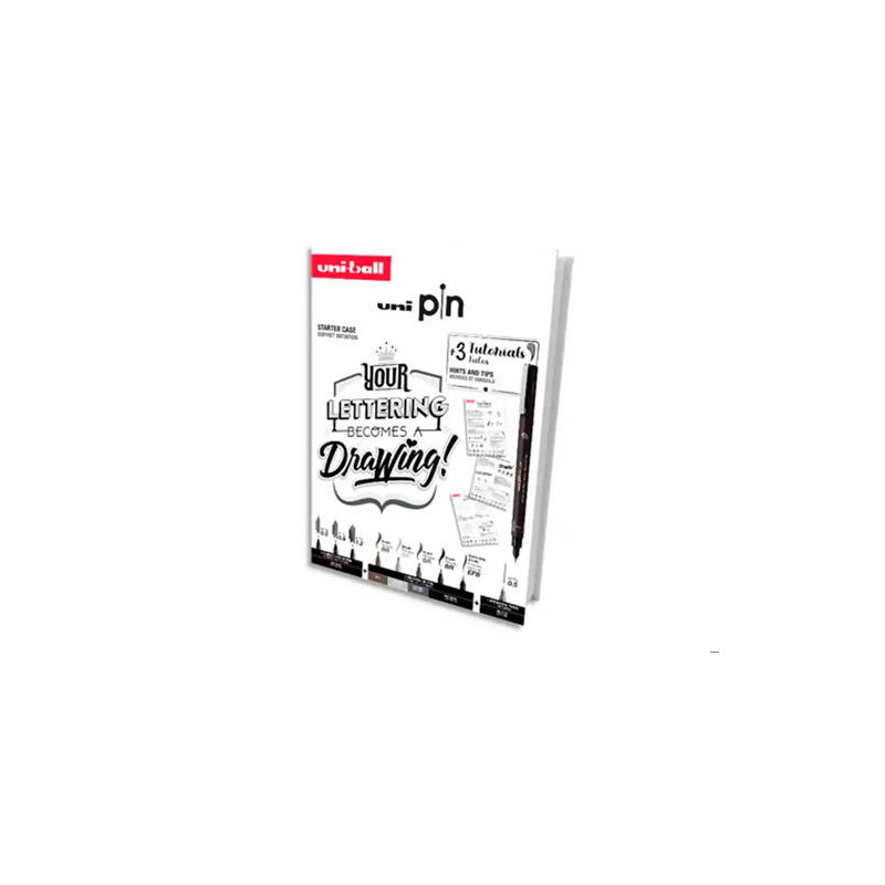 SET INICIACION ROTULADORES UNIBALL PIN LETTERING STARTER N 2 BLISTER DE 8 UNIDADES