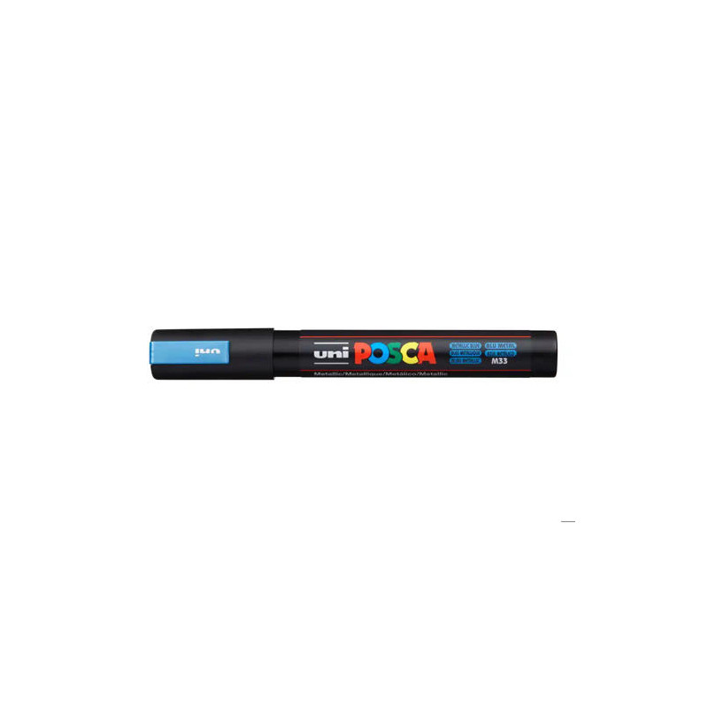 ROTULADOR UNI POSCA PC-5M MARCADOR DE PINTURA PUNTA CONICA 1,8-2,5 MM AZUL METALICO