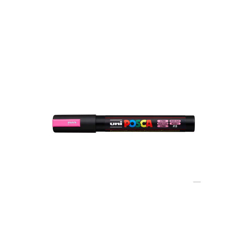 ROTULADOR UNI POSCA PC-5M MARCADOR DE PINTURA PUNTA CONICA 1,8-2,5 MM ROSA FLUOR