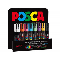 ROTULADOR UNI POSCA PC-5M/3D MARCADOR DE PINTURA PUNTA CONICA 1,8-2,5 MM EXPOSITOR DE 36 UNIDADES CO