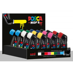 ROTULADOR UNI POSCA MOP R PCM-22 MARCADOR DE PINTURA REDONDA 3-19 MM EXPOSITOR DE 16 UNIDADES COLORE