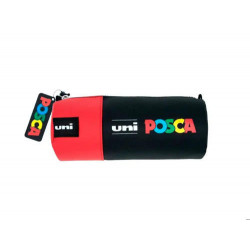 ESTUCHE PORTATODO UNI POSCA TELA COLOR ROJO 85X195 MM
