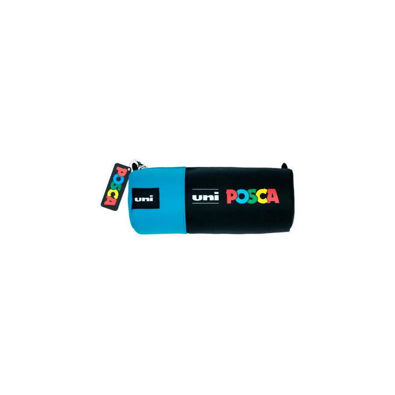 ESTUCHE PORTATODO UNI POSCA TELA COLOR AZUL 85X195 MM
