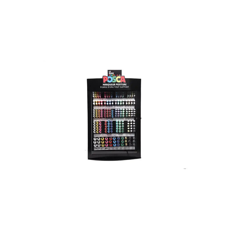 EXPOSITOR DE SUELO ROTULADOR UNI POSCA MARCADOR DE PINTURA 281 UNIDADES COLORES SURTIDOS