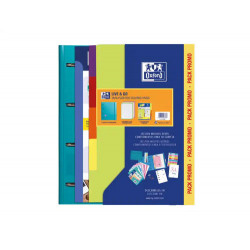 CARPETA CON RECAMBIO OXFORD EBINDER L&G VIVOS DIN A4+ 4 ANILLAS 35 MM RECAMBIO 80 H CUADRO 5 MM + JU