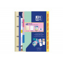 PACK CARPETA CON RECAMBIO OXFORD EBINDER L&G PASTEL + RECAMBIO 4 ANILLAS 80 H + JUEGO 5 SEPARADORES