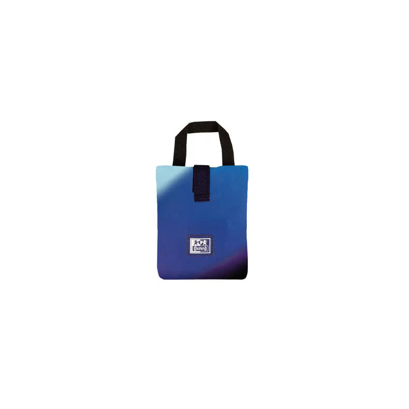 BOLSO SANDWICH OXFORD BAG SPACE GRADIENT CON ASA Y CIERRE VELCRO COLOR AZUL 110X200 MM