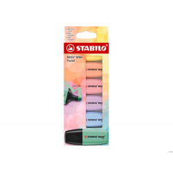 ROTULADOR STABILO BOSS FLUORESCENTE MINI PASTEL ESTUCHE DE 6 UNIDADES COLORES SURTIDOS