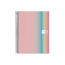 CUADERNO ESPIRAL MIQUELRIUS DIN A4 80 HOJAS 90 GR CUADRO 5 MM TAPA FORRADA AURORA WEST