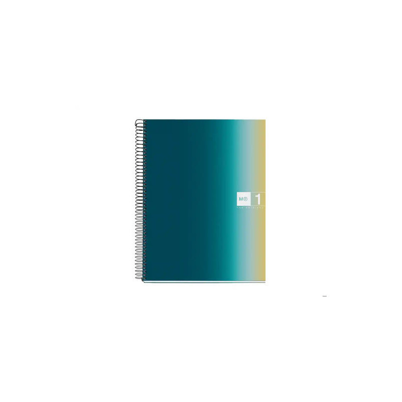 CUADERNO ESPIRAL MIQUELRIUS DIN A4 80 HOJAS 90 GR CUADRO 5 MM TAPA FORRADA AURORA ICELAND
