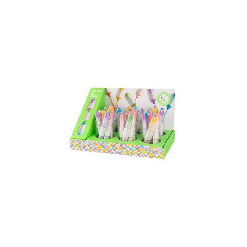 ROTULADOR APLI FLUORESCENTE MINI DOBLE PUNTA COLORES SURTIDOS