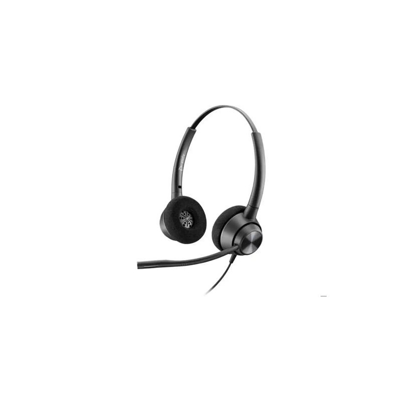 AURICULAR PLANTRONICS ENCORE PRO HW320 QD BIAURAL TIPO DIADEMA CON CABLE Y MICROFONO ANTIRUIDO CONEX