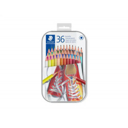 LAPICES DE COLORES STAEDTLER CAJA METALICA DE 36 UNIDADES COLORES SURTIDOS
