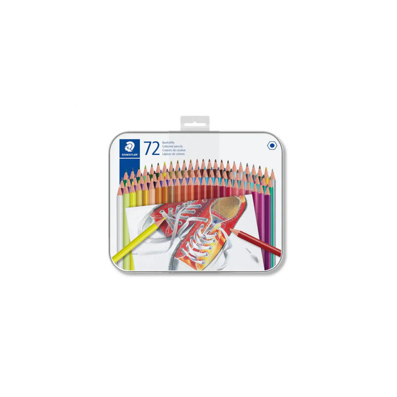LAPICES DE COLORES STAEDTLER CAJA METALICA DE 72 UNIDADES COLORES SURTIDOS