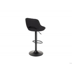 TABURETE ALTO ROCADA CON ASIENTO Y RESPALDO BAJO TAPIZADO TELA IGNIFUGA BASE METALICA CON REPOSAPIES
