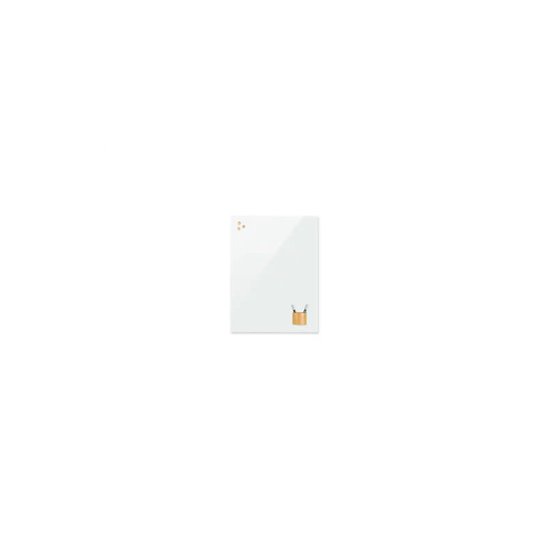 PIZARRA DE CRISTAL ROCADA MAGNETICA SIN MARCO 120X90 CM COLOR BLANCO PURO
