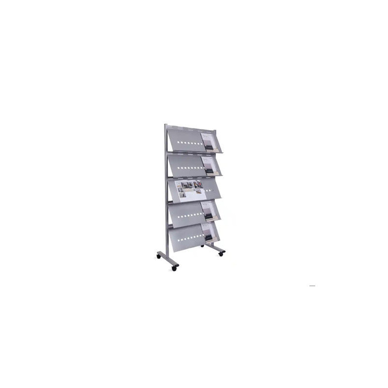 SEPARADOR MOVIL ROCADA ESTRUCTURA METALICA DE ACERO CON 5 BANDEJAS INCLUIDAS RUEDAS CON FRENOS 82X18