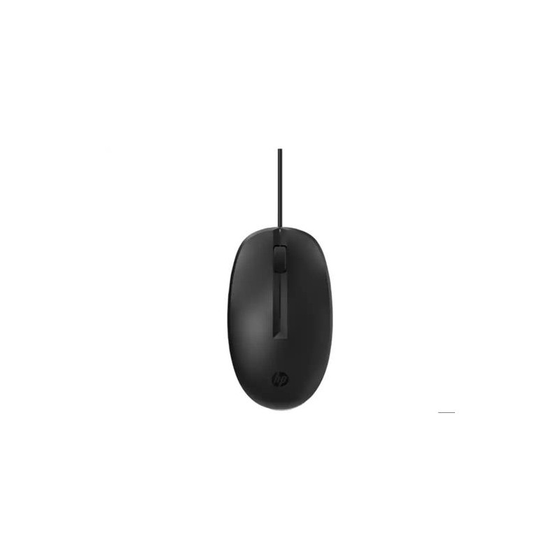 RATON HP 125 OPTICO CON CABLE 3 BOTONES 1200 DPI COLOR NEGRO