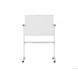 PIZARRA BLANCA BI-OFFICE AYDA MAGNETICA ACERO LACADO MELAMINA VOLTEABLE MOVIL 106,5X75 CM