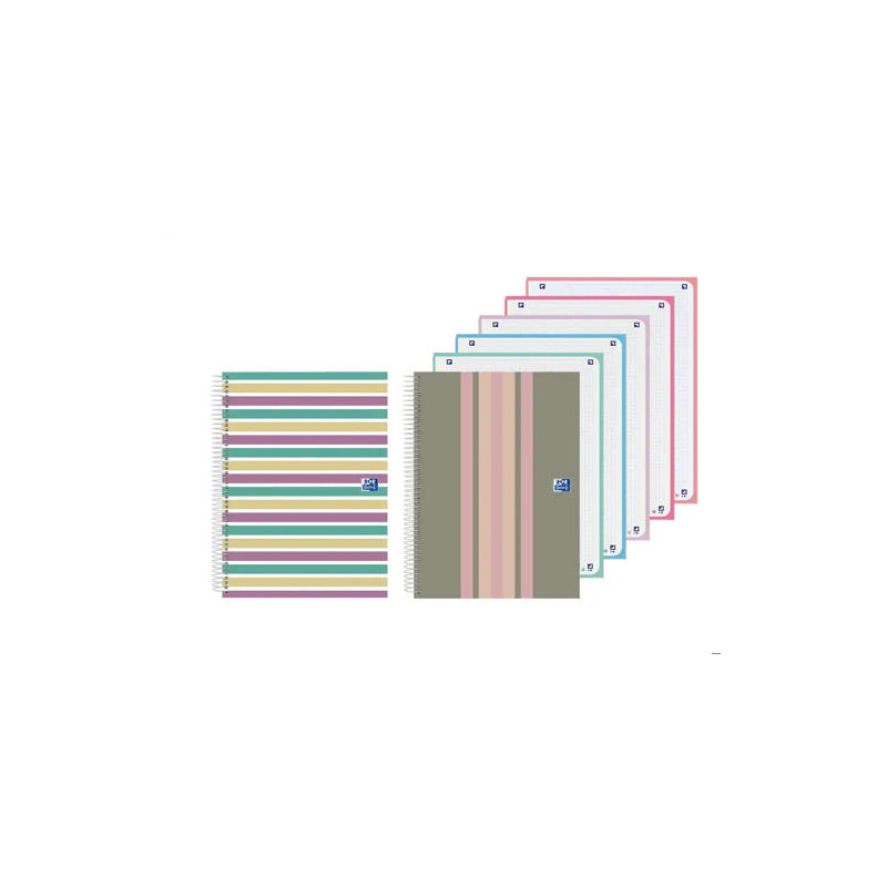 CUADERNO ESPIRAL OXFORD EUROPEANBOOK 5 TAPA EXTRADURA DIN A4+ 120 HOJAS CUADRO 5 MM