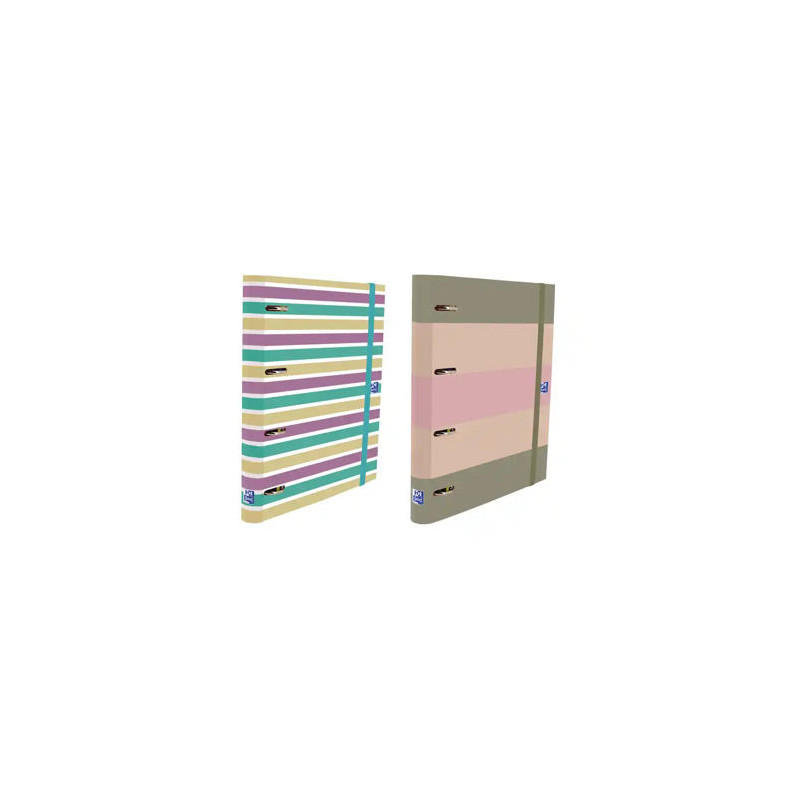 CARPETA 4 ANILLAS OXFORD EUROPEANBINDER TAPA EXTRADURA DIN A4 + RECAMBIO 120 HOJAS CUADRO 5 MM