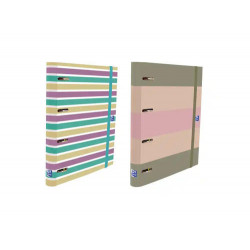 CARPETA 4 ANILLAS OXFORD EUROPEANBINDER TAPA EXTRADURA DIN A4 + RECAMBIO 120 HOJAS HORIZONTAL